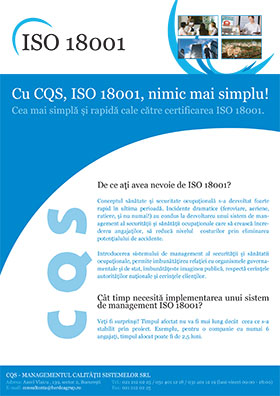 Consultanta ISO  18001 document pdf - CQS