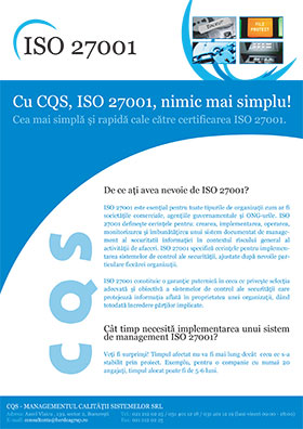 Consultanta ISO  27001 document pdf - CQS